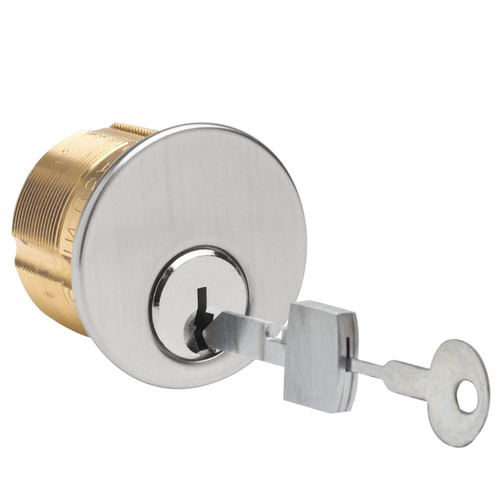 Mortise Cylinder - Captive Turnknob, 1-1/8" Length, 5 Pin, Schlage C Keyway, 863G Cam, Keyed Different, Satin Chrome Kaba Ilco has a wide variety of cylinders and cores.