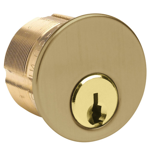 Mortise Cylinder Satin Brass Blackened Satin Relieved Clear Coated