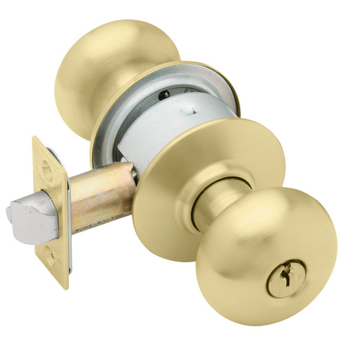 A Series Classroom Plymouth Lock C Keyway with 11096 Latch 10001 Strike Satin Brass Finish