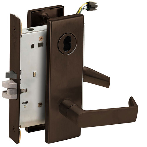 Electric Mortise Lock Dark Oxidized Satin Bronze Oil Rubbed