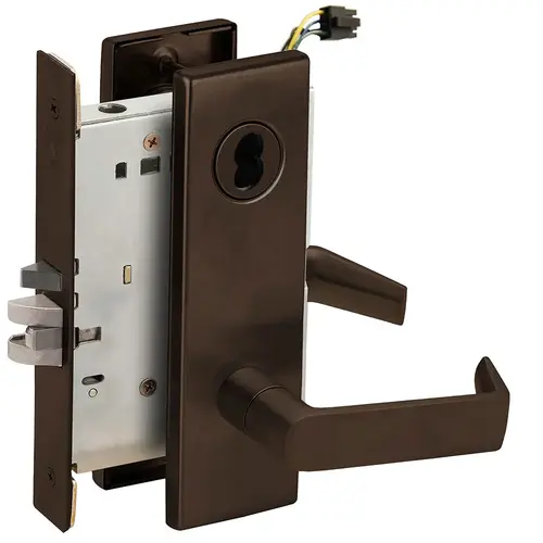 Lock Electric Mortise Lock Dark Oxidized Satin Bronze Oil Rubbed