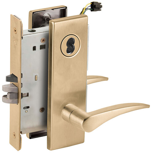 Electric Mortise Lock Satin Brass