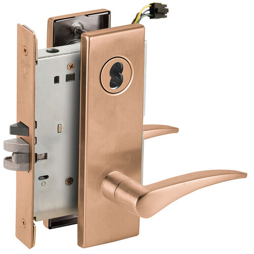 Lock Electric Mortise Lock Satin Bronze Clear Coated