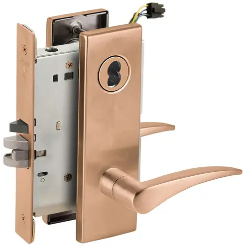 Electric Mortise Lock Satin Bronze Clear Coated