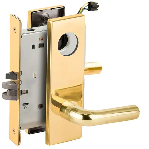 Lock Electric Mortise Lock Bright Brass