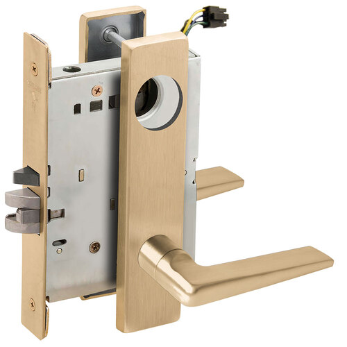 Lock Electric Mortise Lock Satin Brass