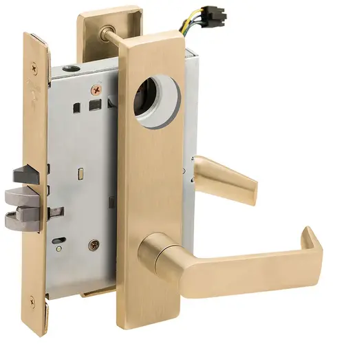 Lock Electric Mortise Lock Satin Brass