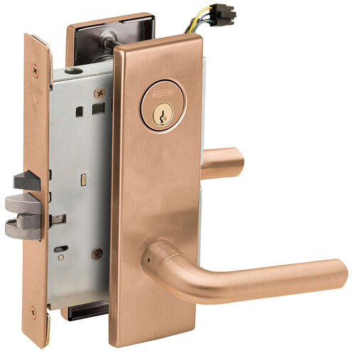 Lock Electric Mortise Lock Satin Bronze Clear Coated