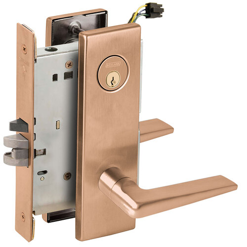 Lock Electric Mortise Lock Satin Bronze Clear Coated