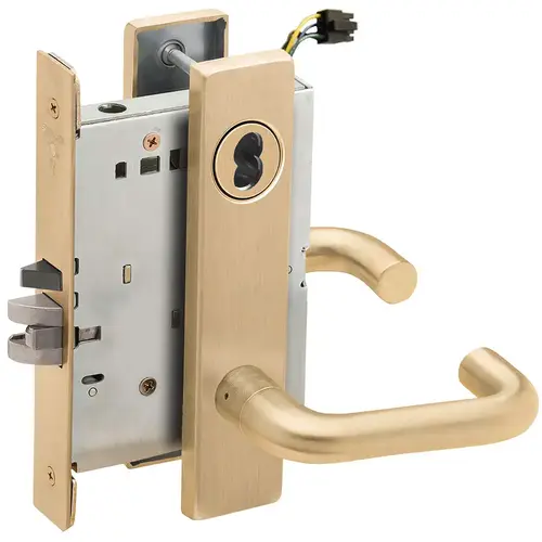 Lock Electric Mortise Lock Satin Brass