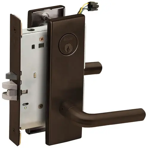 Lock Electric Mortise Lock Dark Oxidized Satin Bronze Oil Rubbed