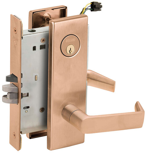 Lock Electric Mortise Lock Satin Bronze Clear Coated