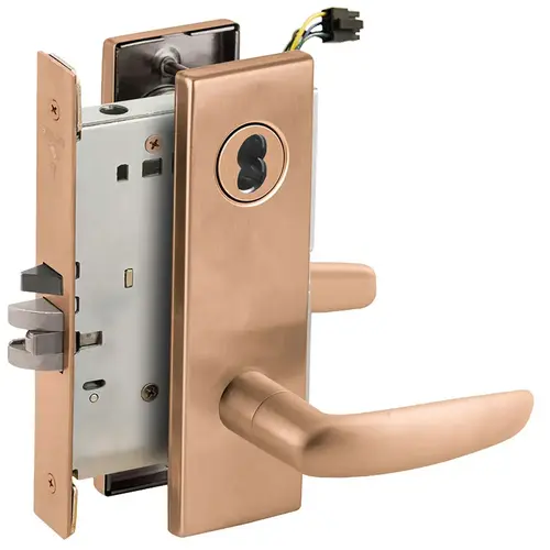 Lock Electric Mortise Lock Satin Bronze Clear Coated