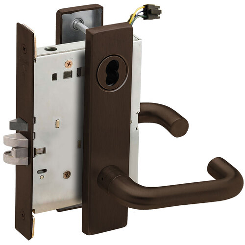 Electric Mortise Lock Aged Bronze