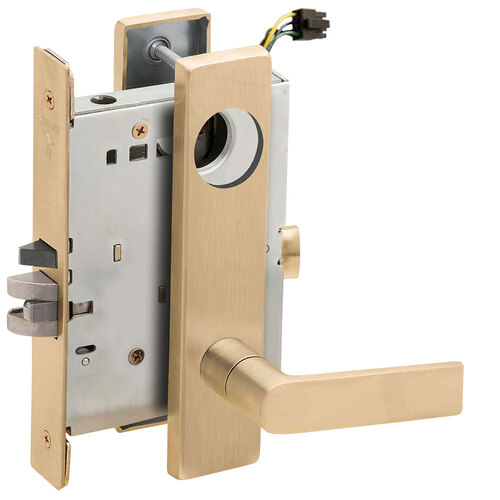 Lock Electric Mortise Lock Satin Brass