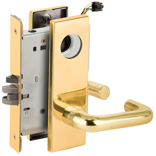 Lock Electric Mortise Lock Bright Brass