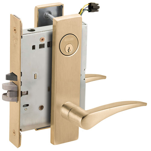 Lock Electric Mortise Lock Satin Brass