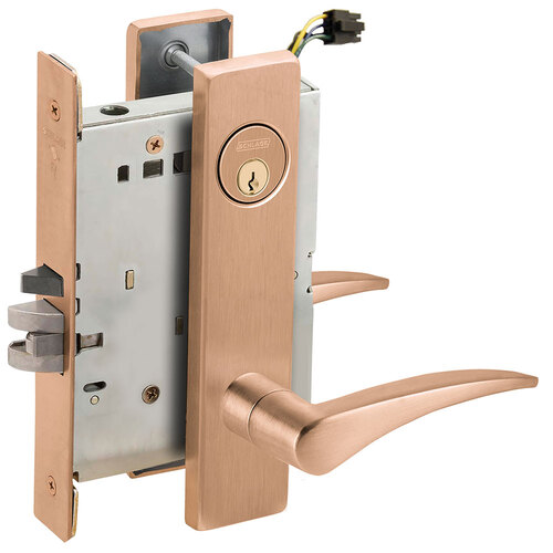 Lock Electric Mortise Lock Satin Bronze Clear Coated