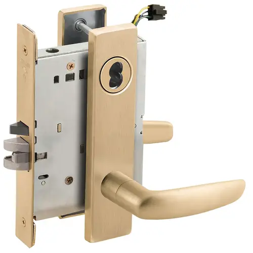 Lock Electric Mortise Lock Satin Brass