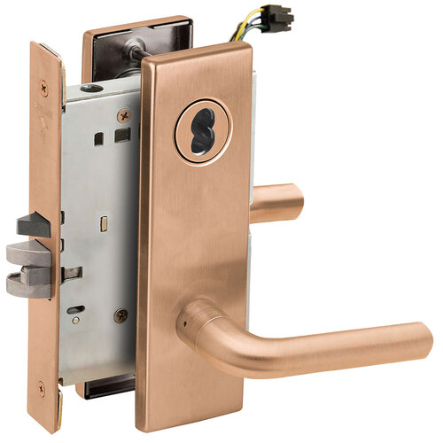 Lock Electric Mortise Lock Satin Bronze Clear Coated