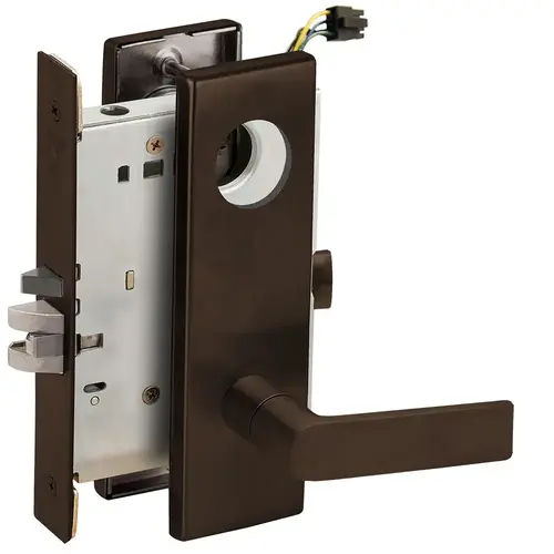 Lock Electric Mortise Lock Dark Oxidized Satin Bronze Oil Rubbed