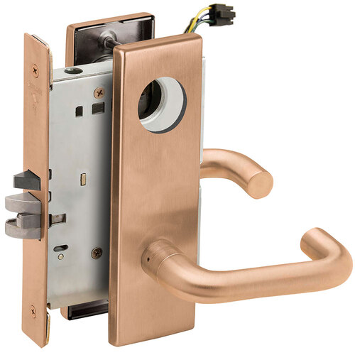 Lock Electric Mortise Lock Satin Bronze Clear Coated