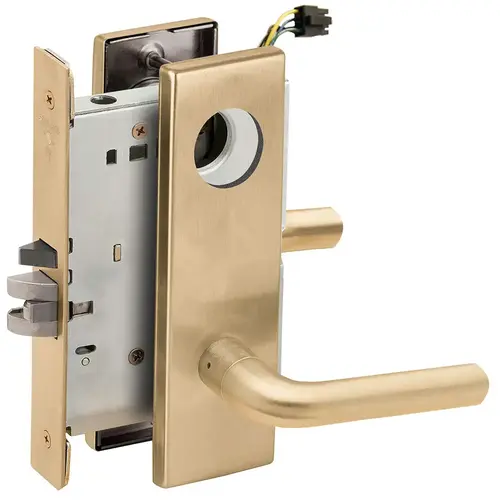 Lock Electric Mortise Lock Satin Brass