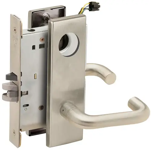 Lock Electric Mortise Lock Satin Nickel Plated Clear Coated