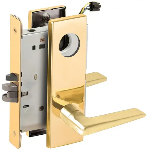 Lock Electric Mortise Lock Bright Brass