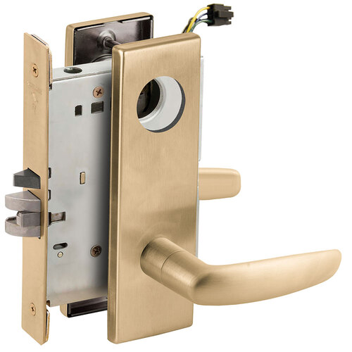 Lock Electric Mortise Lock Satin Brass