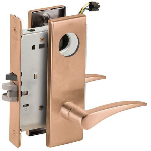 Lock Electric Mortise Lock Satin Bronze Clear Coated