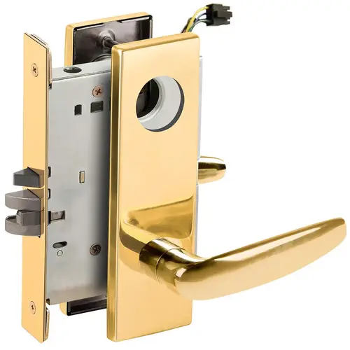 Lock Electric Mortise Lock Bright Brass