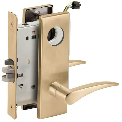 Lock Electric Mortise Lock Satin Brass