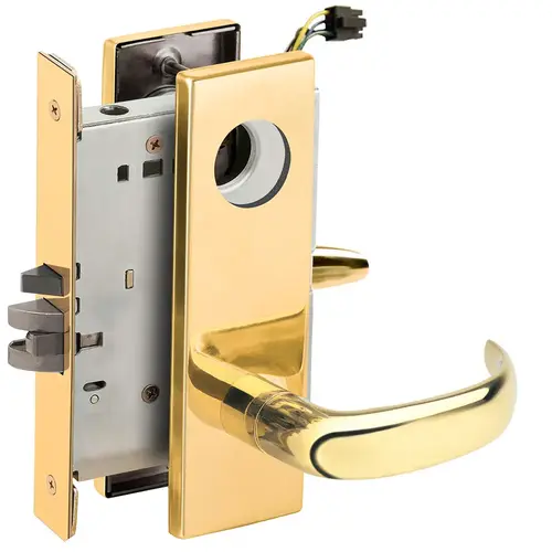 Lock Electric Mortise Lock Bright Brass