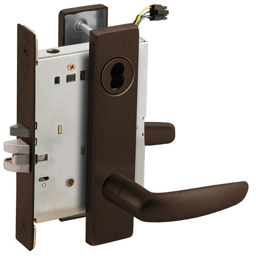 Lock Electric Mortise Lock Dark Oxidized Satin Bronze Oil Rubbed