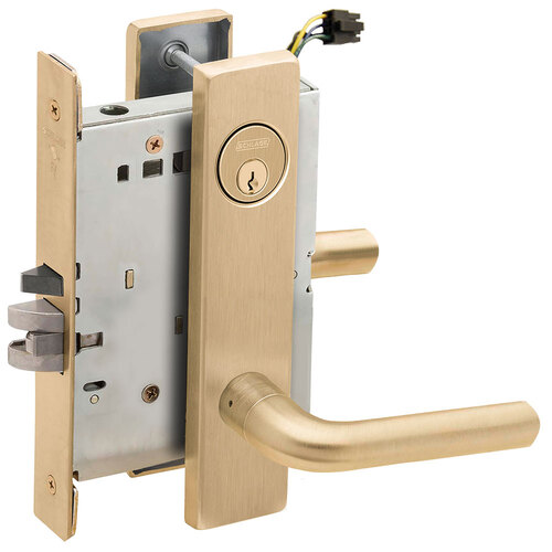 Lock Electric Mortise Lock Satin Brass