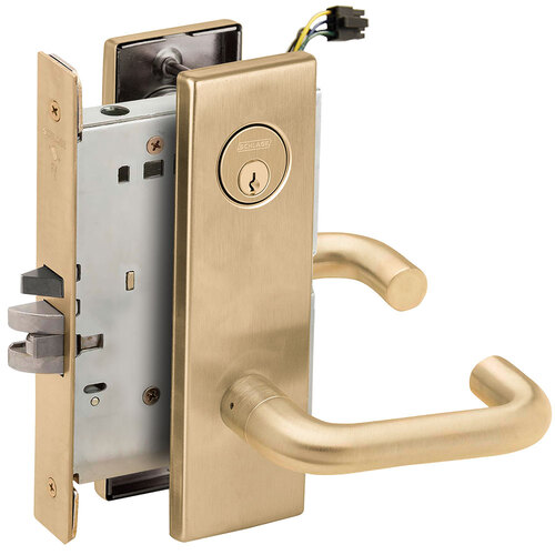 Lock Electric Mortise Lock Satin Brass