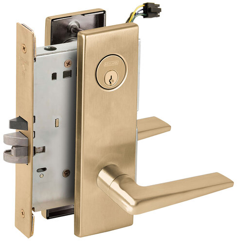 Lock Electric Mortise Lock Satin Brass