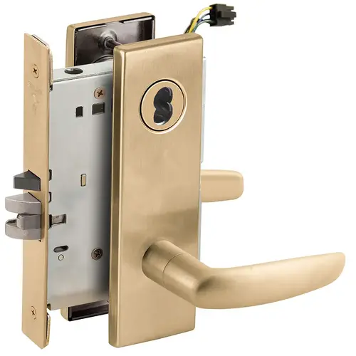 Electric Mortise Lock Satin Brass