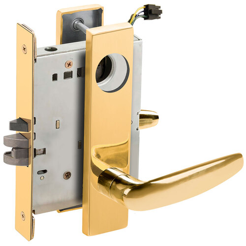 Lock Electric Mortise Lock Bright Brass