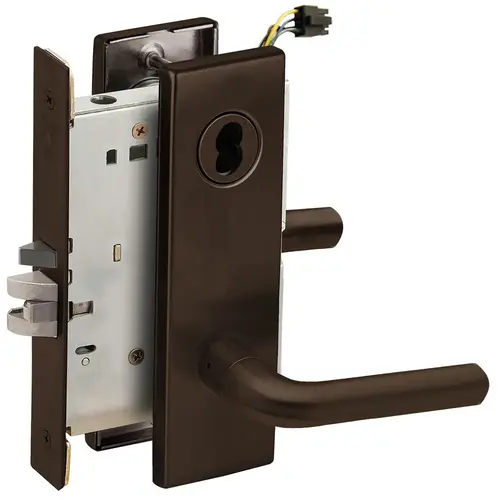 Lock Electric Mortise Lock Dark Oxidized Satin Bronze Oil Rubbed