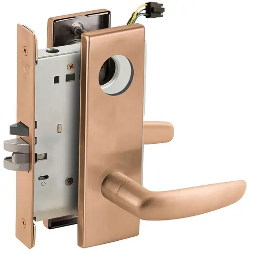 Lock Electric Mortise Lock Satin Bronze Clear Coated