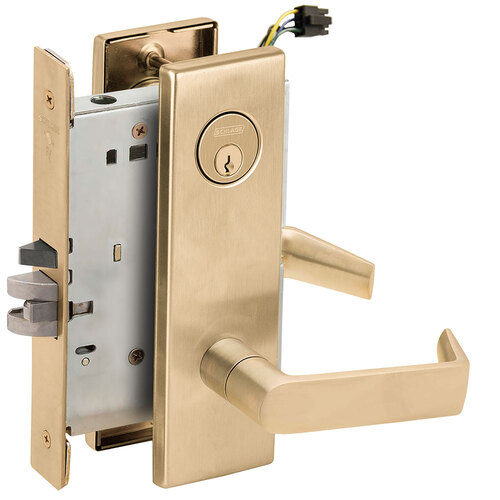 Lock Electric Mortise Lock Satin Brass