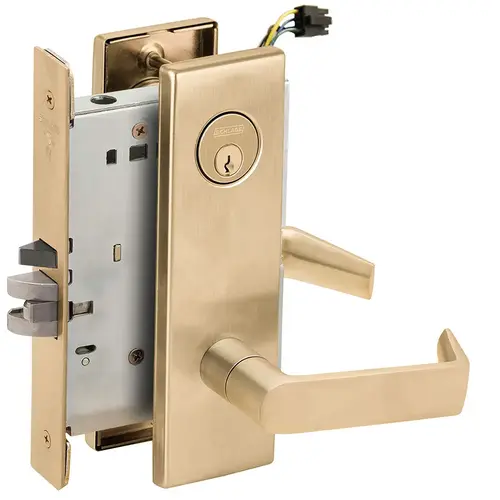 Lock Electric Mortise Lock Satin Brass