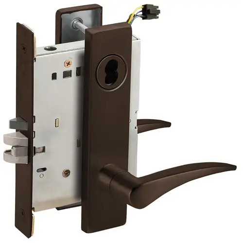 Electric Mortise Lock Dark Oxidized Satin Bronze Oil Rubbed