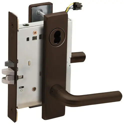 Lock Electric Mortise Lock Dark Oxidized Satin Bronze Oil Rubbed