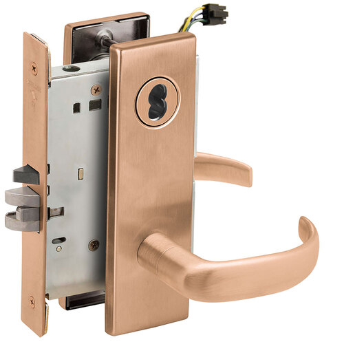 Electric Mortise Lock Satin Bronze Clear Coated