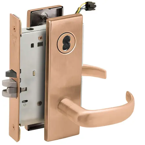 Lock Electric Mortise Lock Satin Bronze Clear Coated