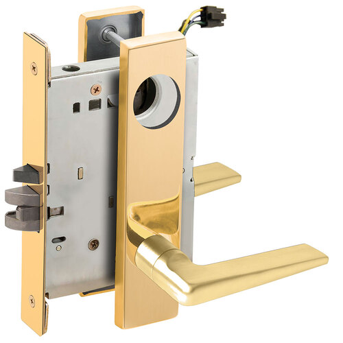 Lock Electric Mortise Lock Bright Brass