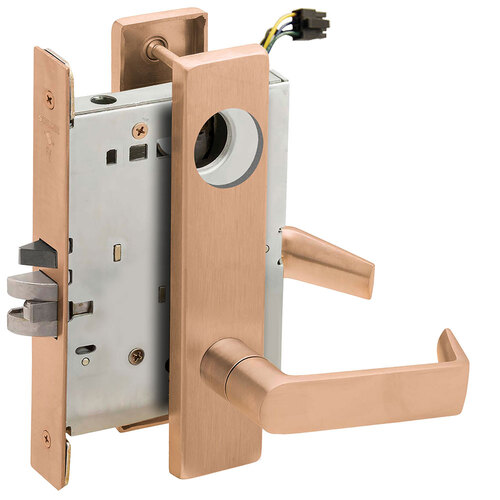 Lock Electric Mortise Lock Satin Bronze Clear Coated